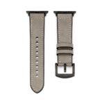 Strap Connect  Watch 38/40/41mm Silicone patch Leather Watch Strap (132mm M/L) Silver