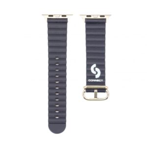 Siksniņa Connect  Watch 38/40/41mm Marine leather Watch Strap Navy Blue