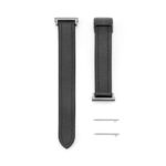 Siksniņa Connect  20mm Silicone Leather Watch Straps with Magnetic Black
