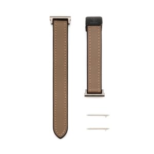 Siksniņa Connect  20mm Silicone Leather Watch Strap with Magnetic Wine Red