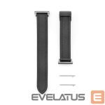 Rihm Connect  22mm Silicone Leather Watch Strap with Magnetic Black