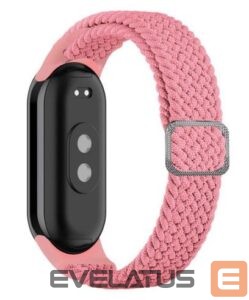 Siksniņa iLike Universal Mi Band 8 wristband bracelet Braided fabric strap Pink