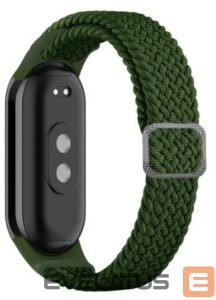 Siksniņa iLike Universal Mi Band 8 wristband bracelet Braided fabric strap Green