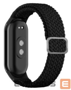 Siksniņa iLike  Mi Band 8 wristband bracelet Braided fabric strap Black