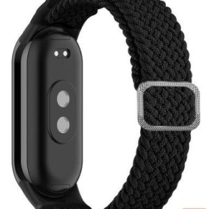 Strap iLike  Mi Band 8 wristband bracelet Braided fabric strap Black