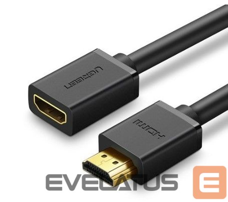 Kaabel Ugreen cable HDMI extension cable (female) - HDMI (male) 19 pin 1.4v 4K 60Hz 30AWG 2m black (10142) Black