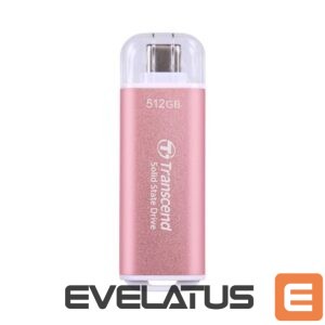 Kietasis diskas SDD Transcend  SSD USB-C 512GB EXT. PINK/TS512GESD300P 