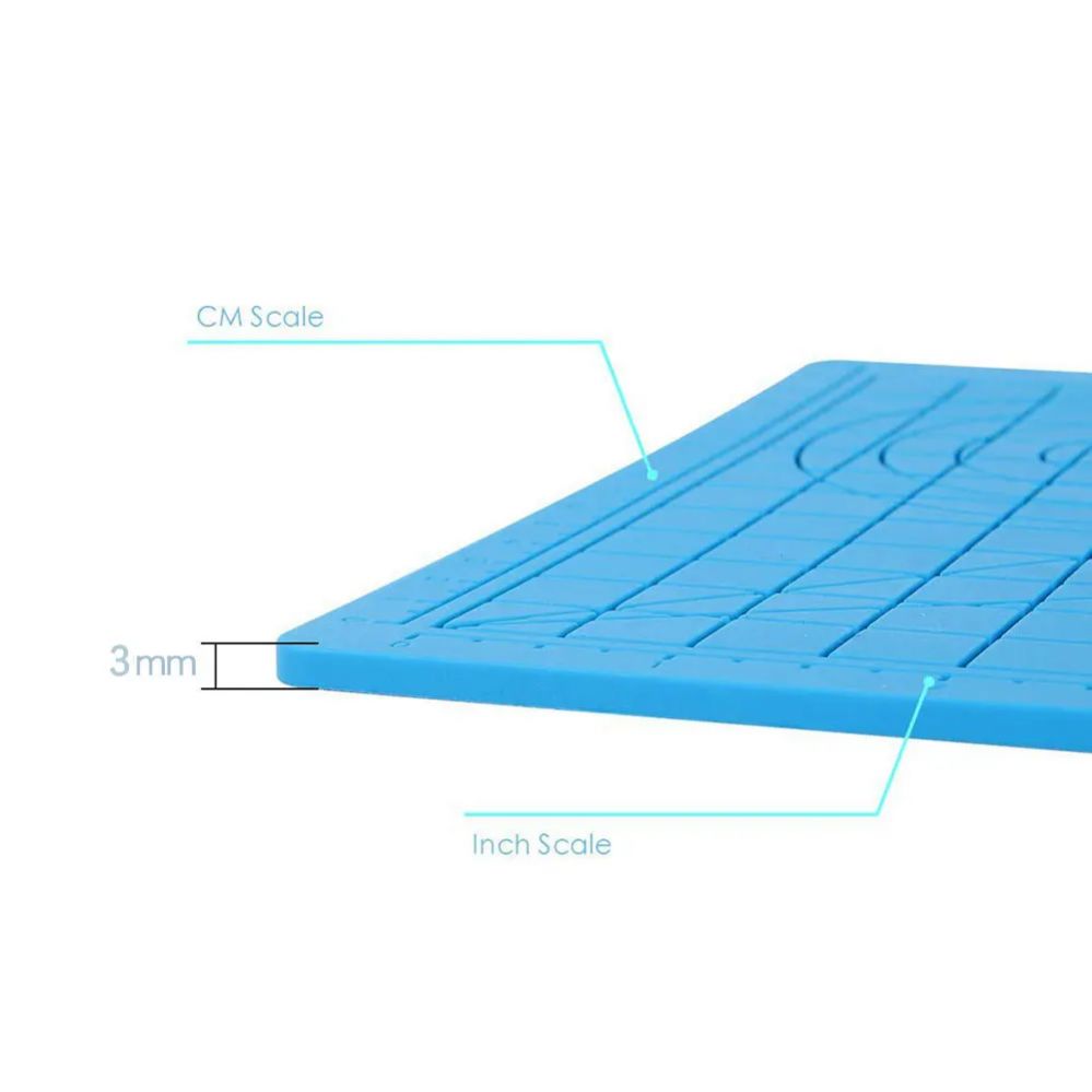 Cita prece iLike S1 Silicone Pad (18x18cm) for Safe use of 3D Printing Pen + 2 Finger covers Blue