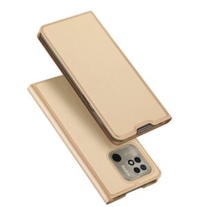Kaaned - kaaned Dux Ducis Xiaomi Redmi 10C Skin Pro Flip Case Gold