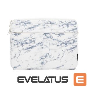 Laptop Bag iLike  15-16 Inches Fabric Laptop Bag With Strap Marble White