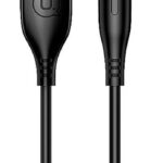 Кабель USAMS Apple US-SJ266 U18 Flexi PVC Universal Lightning to USB Data & Fast 2A Charger Round Plug Cable 1m Black