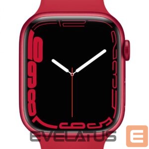 Viedpulksteni Apple  Watch Series 7 GPS, 45mm (PRODUCT)RED Aluminium Case with Sport Band - Regular (PRODUCT) Red
