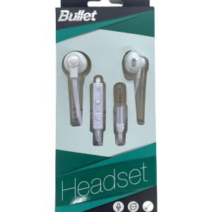 Wired headphones -  BULLET Earphones 3.5mm, 120 cm. White