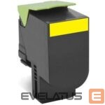 Eksploatacinės medžiagos spausdintuvams LEXMARK  80C2HYE Cartridge, Yellow, 3000 pages 