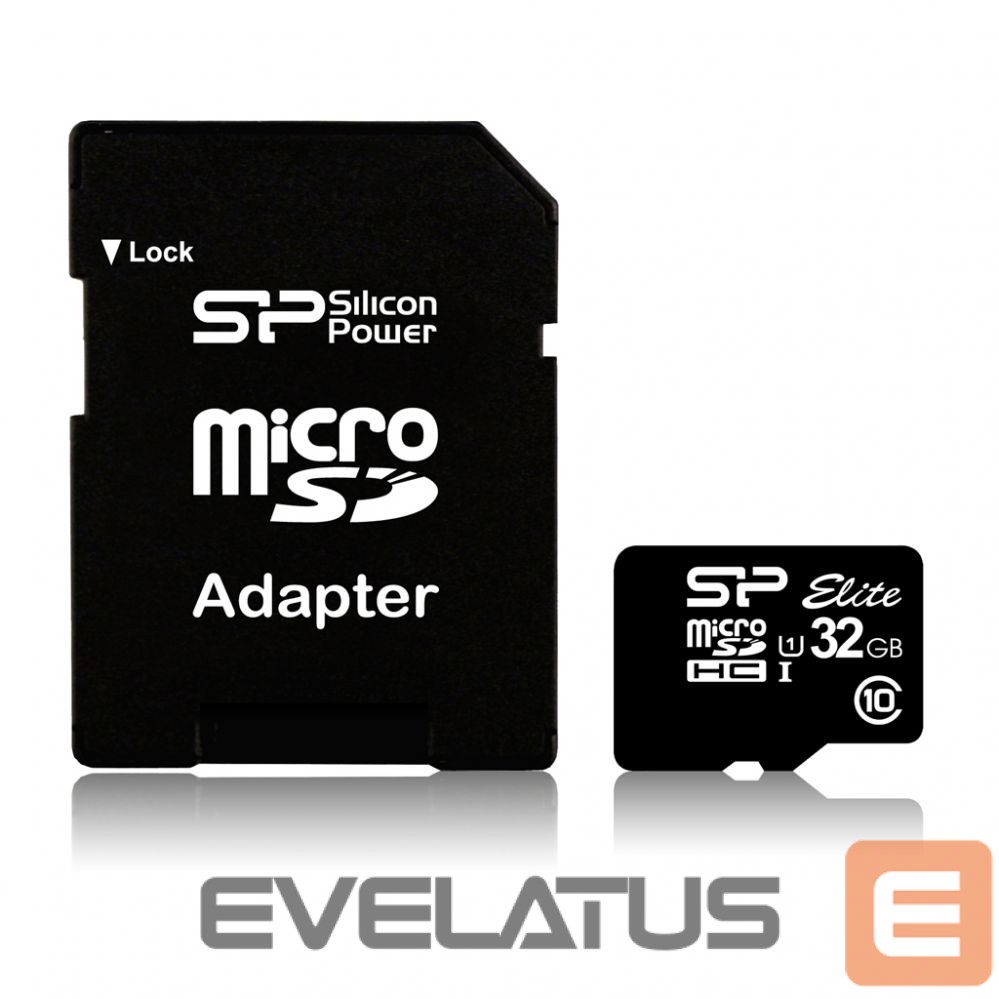 Memory cards Silicon power Elite UHS-I 16 GB, MicroSDHC, Flash memory class 10, SD adapter