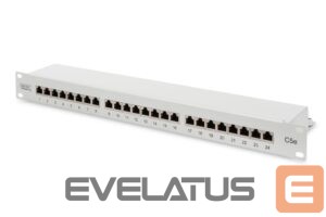 Citas preces Digitus  Patch Panel DN-91524S White, 48.2 x 4.4 x 10.9 cm, Category: CAT 5e; Ports: 24 x RJ45; Retention strength: 7.7 kg; Insertion force: 30N max 