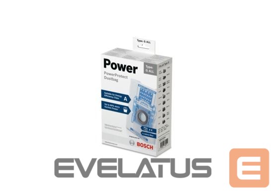 Tolmuimeja tarvik Bosch BBZ41FGALL Dust bags for vacuum cleaner, BSG71266, BSGL51269, BSGL52201, BSGL52237, BSGL52238, BSGL5ZOOO1 and all current models except BSG8, BSN up to energy efficiency class A. Excellent cleaning results also for appliances with higher wattage.