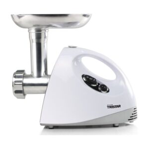 Meat grinder Tristar  VM-4210 Meat Grinder White, 3 Stainless steel grinding plates, Aluminum grinder head, Aluminum hopper tray, Sausage stuffer, Kubbe attachment, Sausage accessory, Stainless steel blade,  550 W 