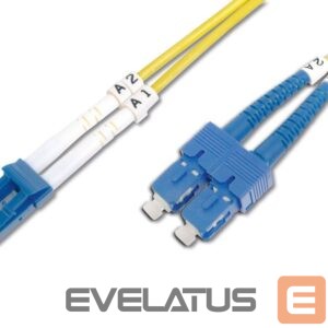 Commutator Digitus  Patch Cord FO, Duplex, LC to SC SM OS2 09/125 µ, 2 m Yellow 