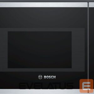 Mikrolaineahi Bosch  Microwave Oven BFL523MS0 20 L, Retractable, Rotary knob, Touch Control, 800 W, Stainless steel/ black, Built-in, Defrost function 