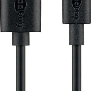 Cable Goobay  Micro USB charging and sync cable 46800 Black, USB 2.0 micro male (type B), USB 2.0 male (type A) 