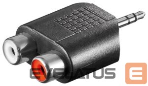 Cita datorprece Goobay  RCA adapter AUX jack 3.5 mm male to 2 stereo female 11604 