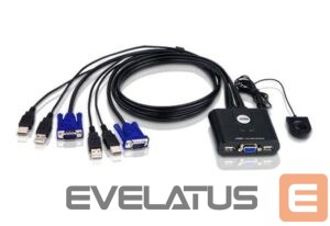 Server - Other Accessories Aten  2-Port USB VGA Cable KVM Switch with Remote Port Selector 
