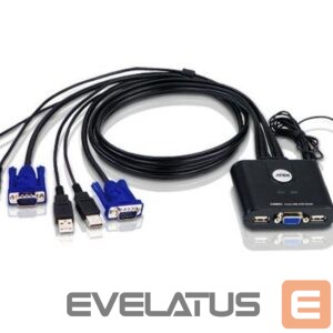 Server - Other Accessories Aten  2-Port USB VGA Cable KVM Switch with Remote Port Selector 