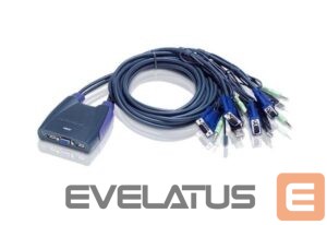 Serveru  - Citi piederumi Aten  4-Port USB VGA/Audio Cable KVM Switch 