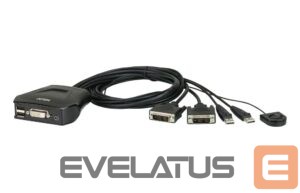 Serveru  - Citi piederumi Aten  2-Port USB DVI Cable KVM Switch with Remote Port Selector 