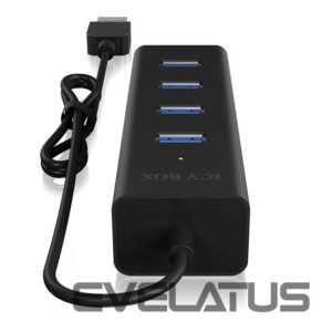 Routers Raidsonic  4 port USB 3.0 hub IB-HUB1409-U3 Black 