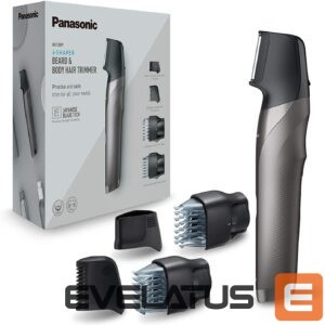 Plaukų kirpimo mašinėlė Panasonic  Hair trimmer ER-GY60-H503 Operating time (max) 50 min, Number of length steps 20, Step precise 0.5 mm, Built-in rechargeable battery, Black/Silver, Cordless 