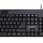 Datora tastatūra Gembird  Multimedia desktop set KBS-UM-04	 USB Keyboard, Wired, Mouse included, US, Black 