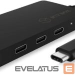 Ruuterid Raidsonic  4-port hub with USB Type-C interface and PD port  IB-HUB1429-CPD Black 