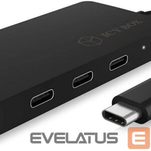 Routers Raidsonic  4-port hub with USB Type-C interface and PD port  IB-HUB1429-CPD Black 