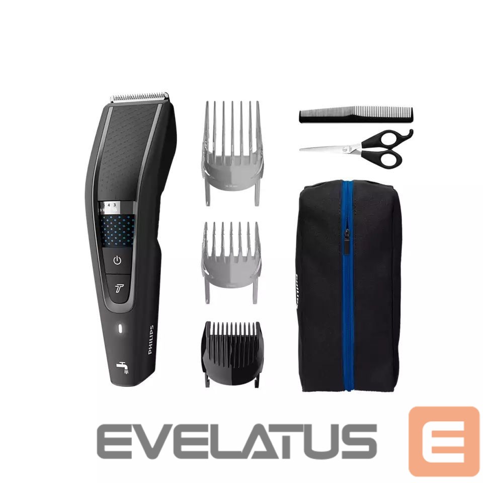 Matu trimmeris Philips Series 5000 Beard and Hair Trimmer HC5632/15 Cordless or corded, Number of length steps 28, Step precise 1 mm, Black