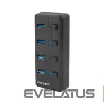 Converter Natec  USB 3.0 HUB, Mantis 2, 4-Port, On/Off with AC Adapter 
