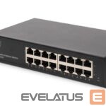 Server – muud tarvikud Digitus  16-port Gigabit Ethernet Switch DN-80115 10/100/1000 Mbps (RJ-45), Unmanaged, Rackmountable, Power supply type Internal, Ethernet LAN (RJ-45) ports 16 