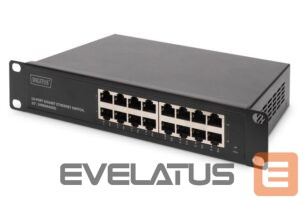 Serveru  - Citi piederumi Digitus  16-port Gigabit Ethernet Switch DN-80115 10/100/1000 Mbps (RJ-45), Unmanaged, Rackmountable, Power supply type Internal, Ethernet LAN (RJ-45) ports 16 