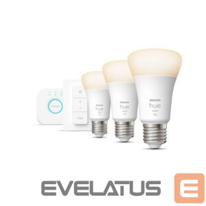 Serveru  - Citi piederumi Philips  Hue W Starter Kit 9,5W A60 E27 3pcs, Bridge, Switch 