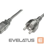 Cable Digitus  Power Cord, Schuko (CEE 7/7) - C13 M/F, H05VVF3G 0.75qmm 1.2 m, Black 