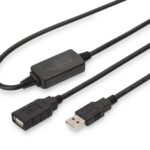 Kaabel Digitus  Active USB 2.0 Repeater/Extension Cable DA-73100-1 10 m, Black 
