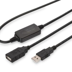 Cable Digitus  Active USB 2.0 Repeater/Extension Cable DA-73100-1 10 m, Black 