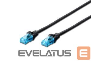 Adapteris Digitus  CAT 5e U-UTP Patch cord, PVC AWG 26/7, Modular RJ45 (8/8) plug, 1 m, Black 