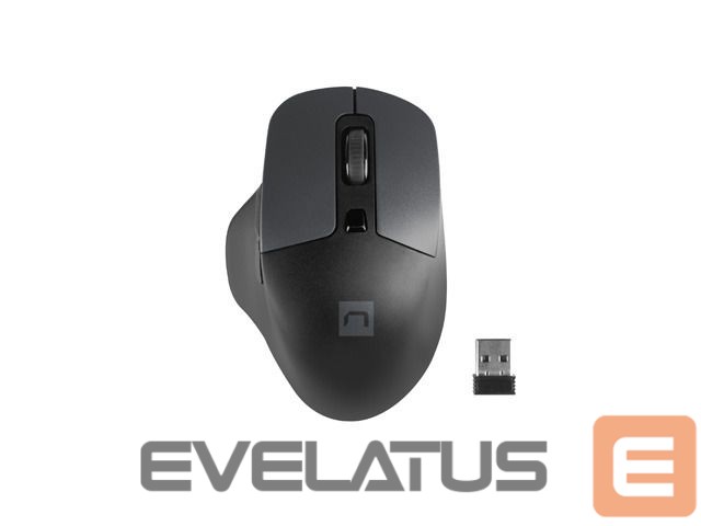Computer mouse Natec Mouse, BlackBird 2, Silent, Wireless, 1600 DPI, Optical, Black