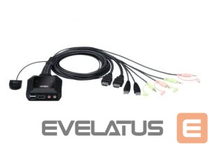 Serveru  - Citi piederumi Aten  2-Port USB 4K HDMI Cable KVM Switch with Remote Port Selector CS22H-AT 
