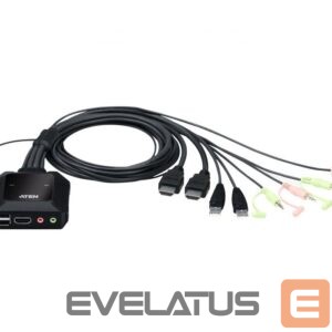 Server – muud tarvikud Aten  2-Port USB 4K HDMI Cable KVM Switch with Remote Port Selector CS22H-AT 