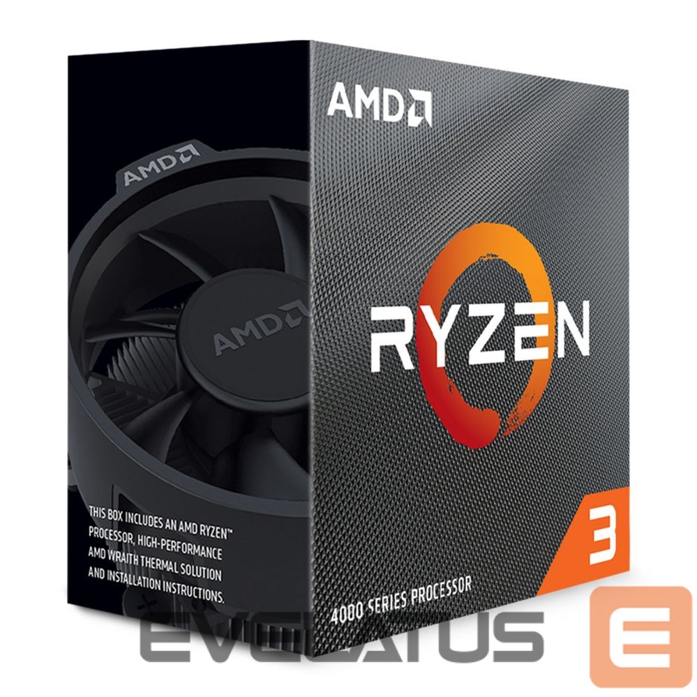 Protsessor AMD Ryzen 3 4100, 3.8 GHz, AM4, Processor threads 8, Packing Retail, Processor cores 4, Component for Desktop