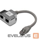 Переходник Digitus  CAT 5e patch cable adapter, 2x CAT 5e, shielded 	DN-93904 Black, RJ45 socket to RJ45 plug, 0.19 m 