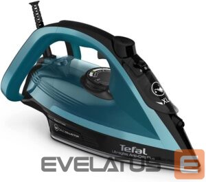 Iron TEFAL  FV6832E0 Steam Iron, 2800 W, Water tank capacity 270 ml, Continuous steam 50 g/min, Steam boost performance 260 g/min, Black/Blue 